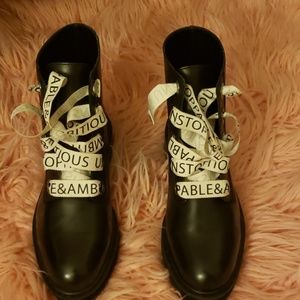 Stylish combat boots worn 1x like new